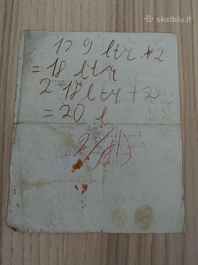Lietuvos banko Pasvalio skyriaus kvitas. 1924 - nuotraukos Nr. 2