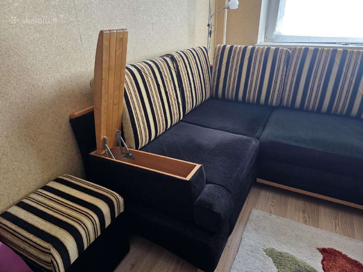 Minkštas kampinis sofa-lova su patalynės dėže - nuotraukos Nr. 4