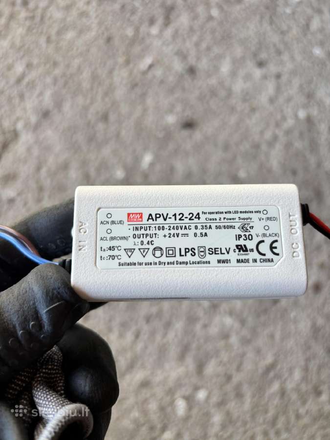 Mean Well Apv-12-24 LED maitinimo šaltinis