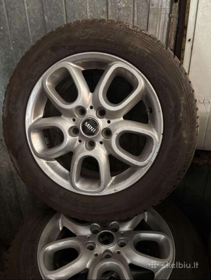Mini cooper diskai su padangomis