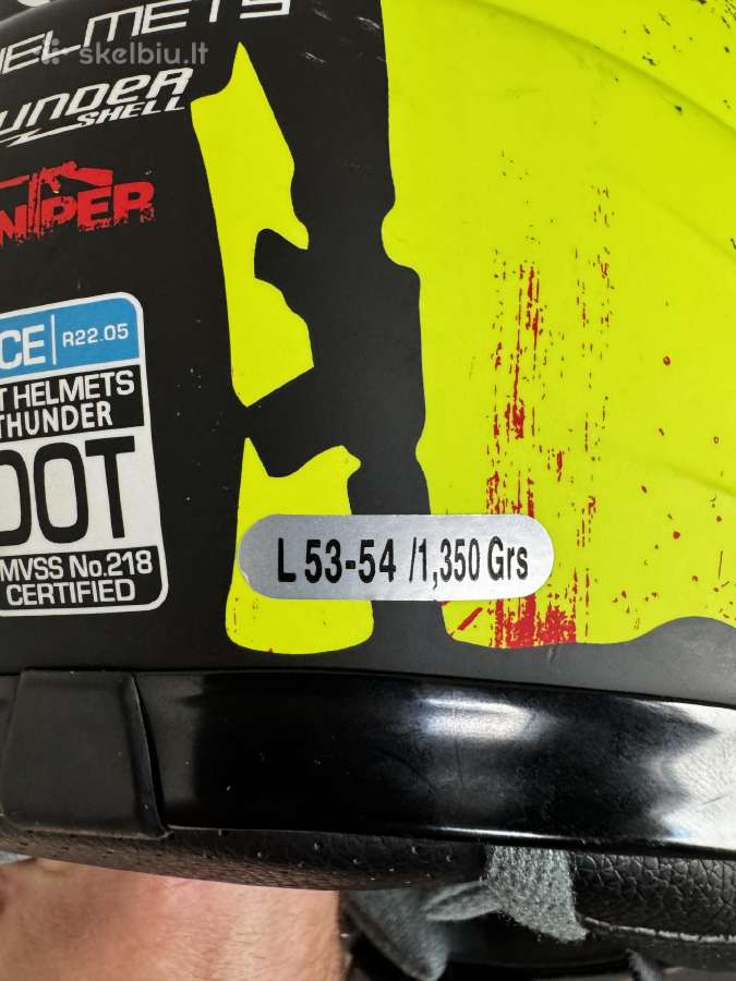 Mt Helmets Thunder Shell Sniper motociklo šalmas - nuotraukos Nr. 10