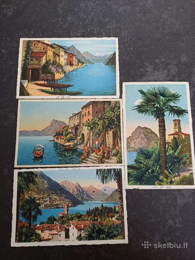 Senos atvirutes Sveicarija 4 vnt-3 eur uz viska