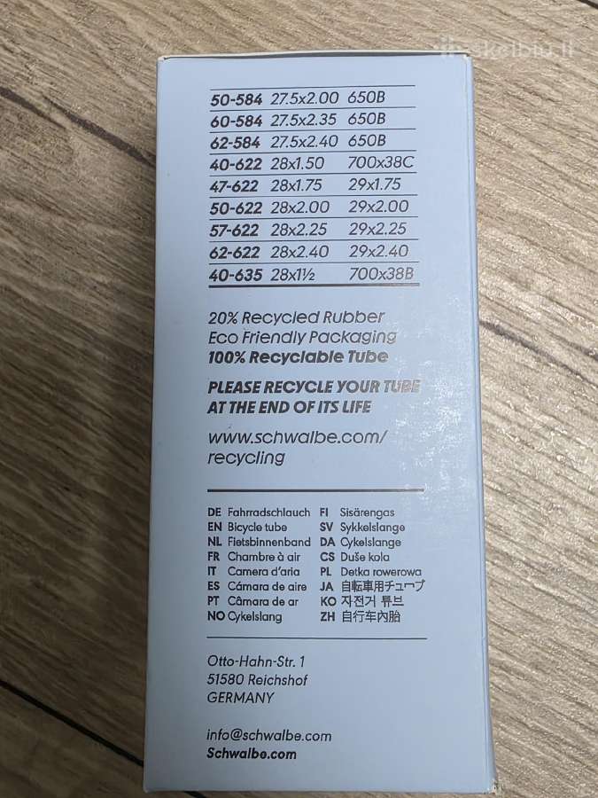 Dviračio kamera Schwalbe Presta 40mm 27.5 28 29 - nuotraukos Nr. 3