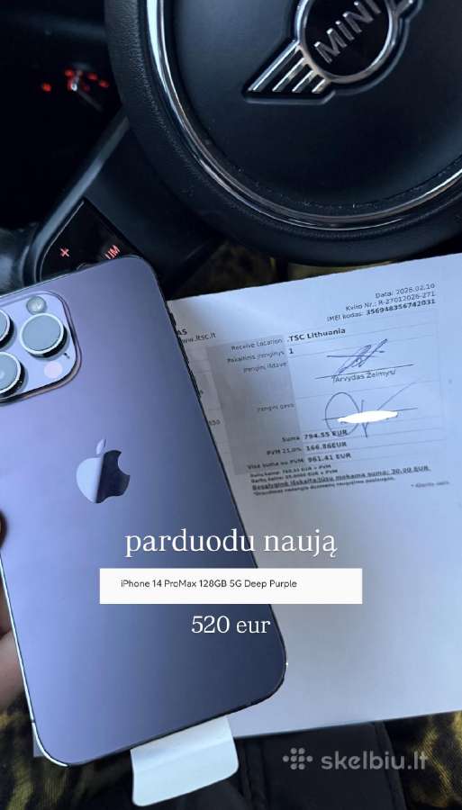 Naujas iPhone 14 pro max