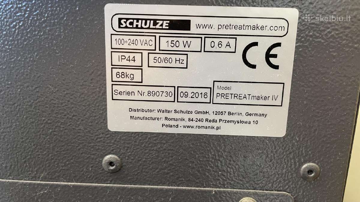 Schulze Pretreatmaker Iv gruntavimo mašina - nuotraukos Nr. 8