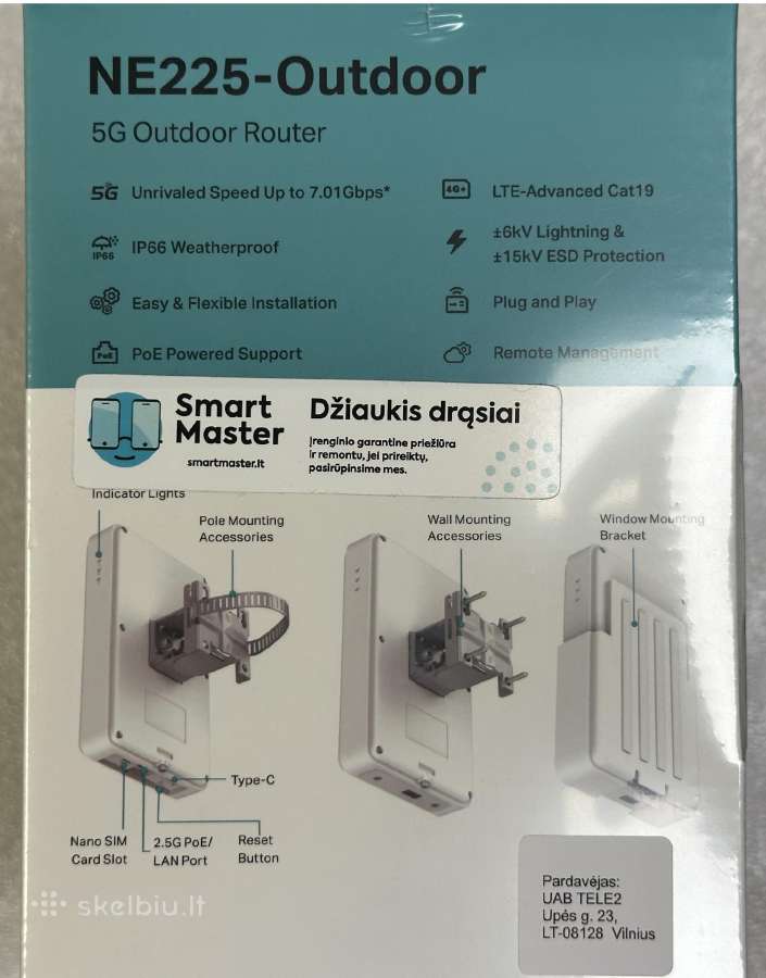 Lauko sąlygų 5G modemas Tp-link Ne225 5G - nuotraukos Nr. 3