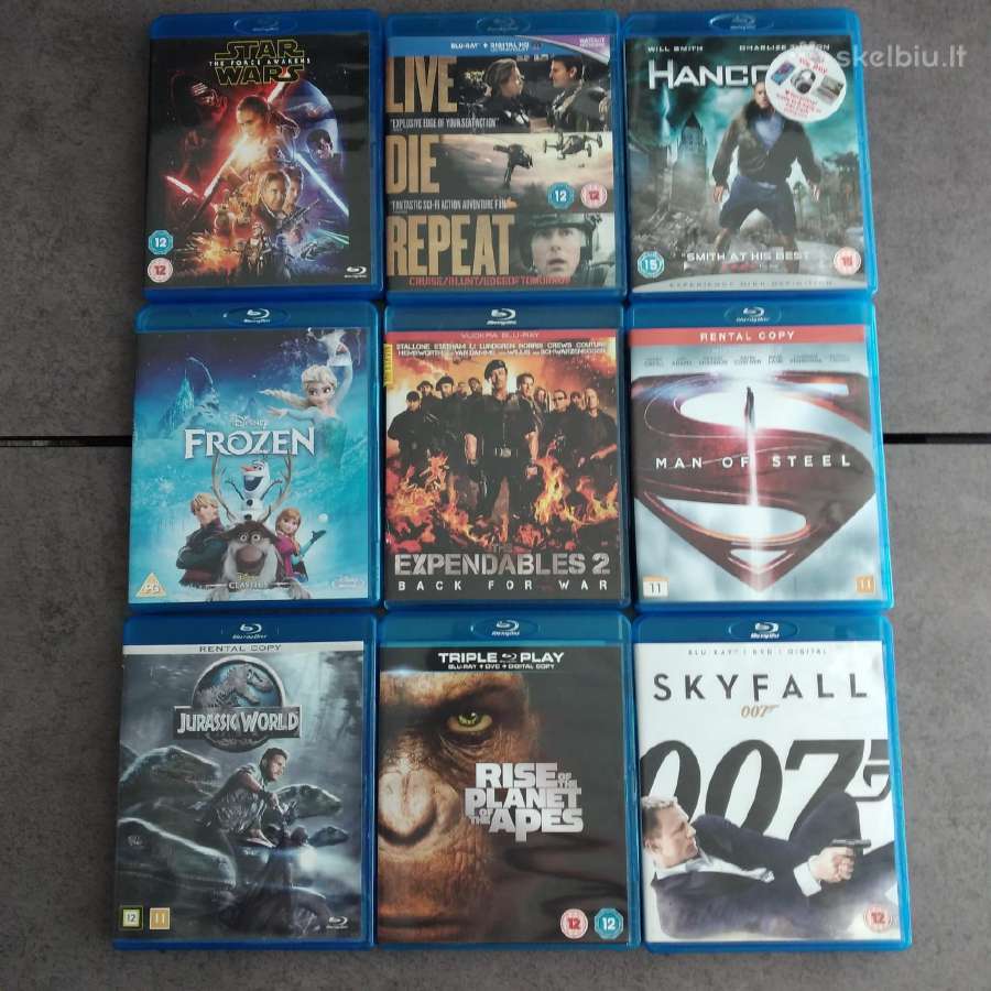 9 Blu-ray filmai