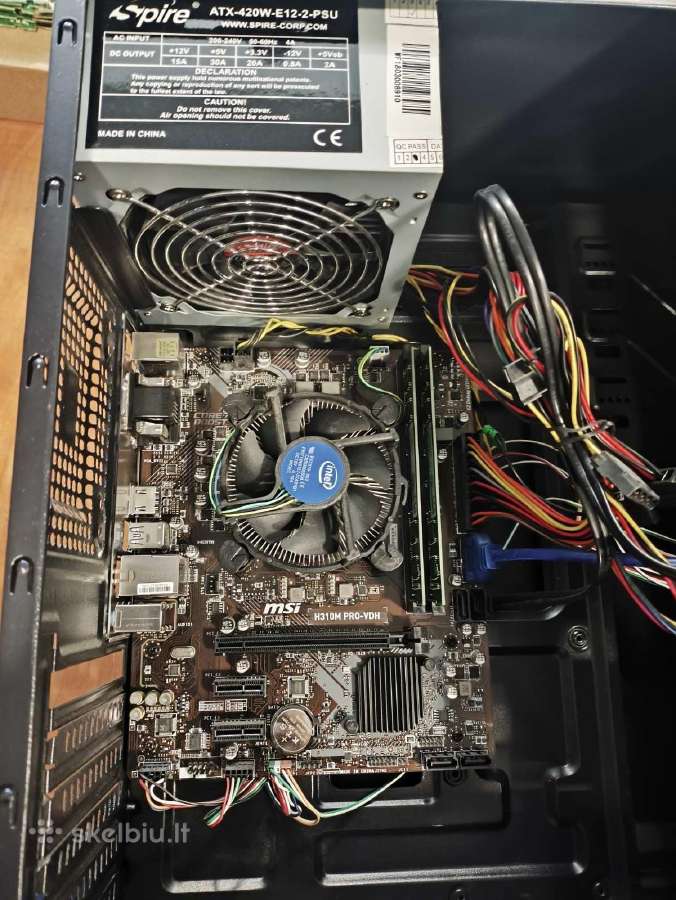 Standartinės jungtys Psu, MB i3-8100 8gb RAM 240gb - nuotraukos Nr. 3