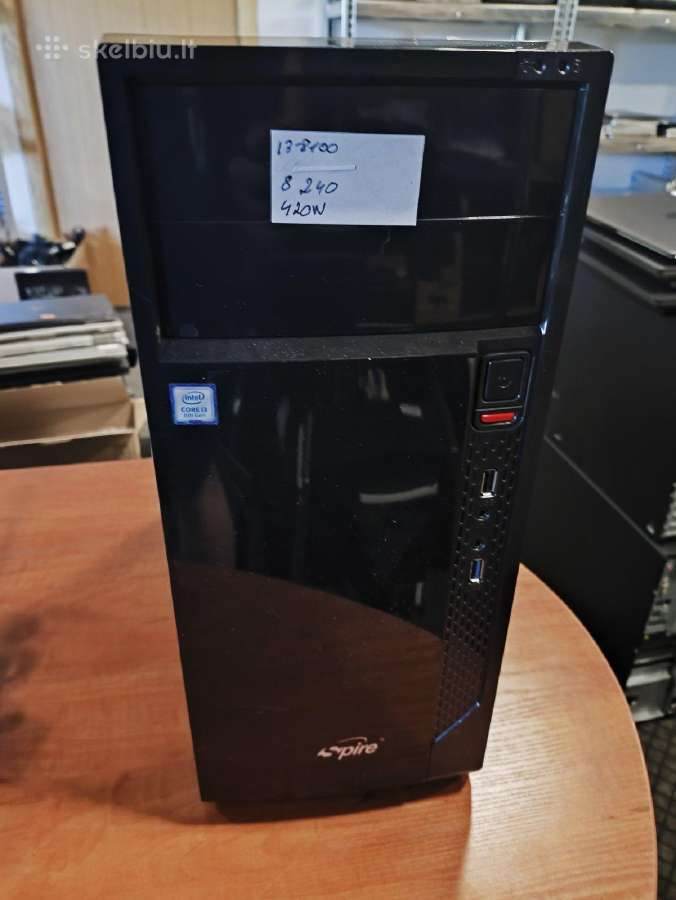 Standartinės jungtys Psu, MB i3-8100 8gb RAM 240gb