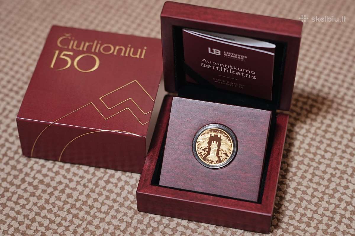 Moneta Čiurlionio 150 gimimo metinėms Auksas 1/4oz