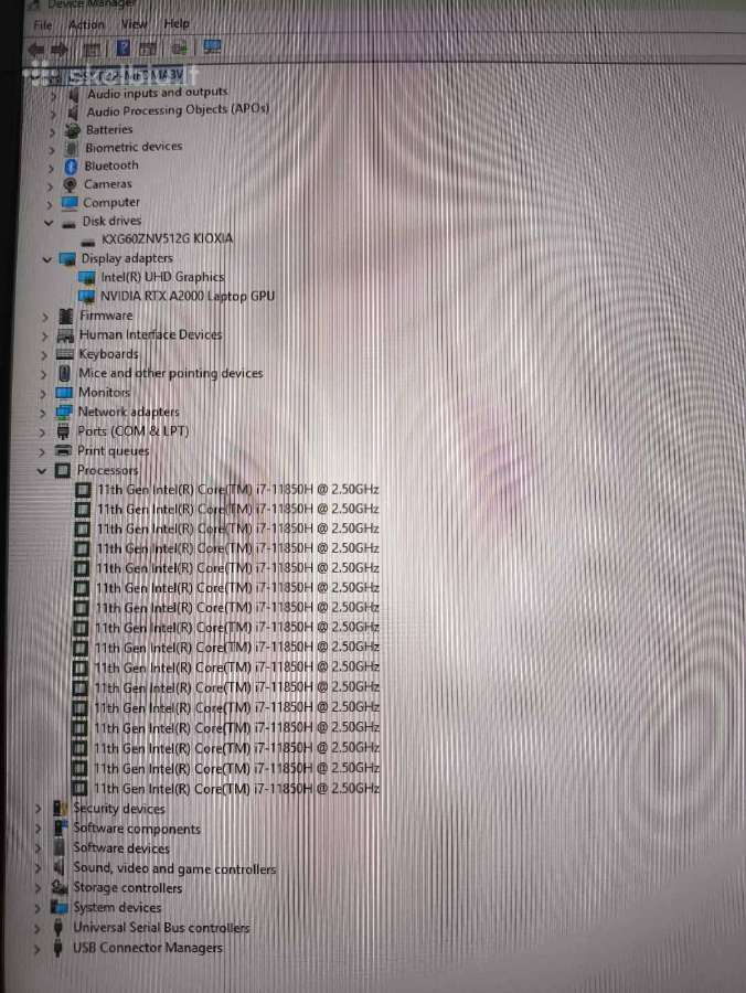 Hp i7-11850h 32gb 512gb Rtx A2000 4gb 29% C Grade - nuotraukos Nr. 7