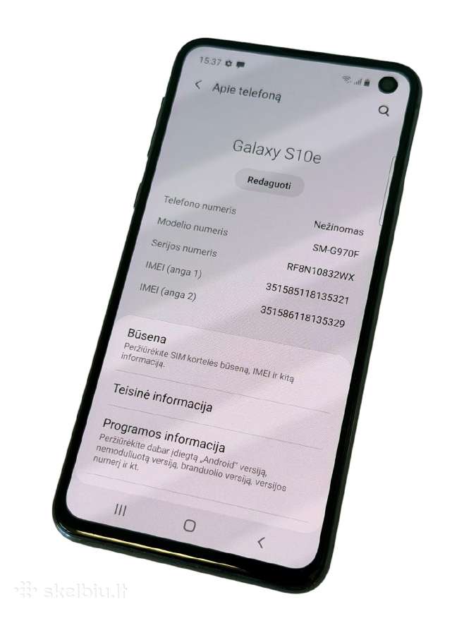 Samsung Galaxy S10e + 3 mėn. garantija - nuotraukos Nr. 4