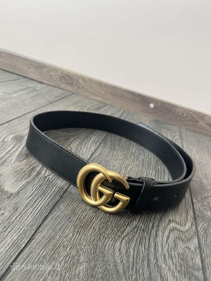 Juodas gucci diržas moterims