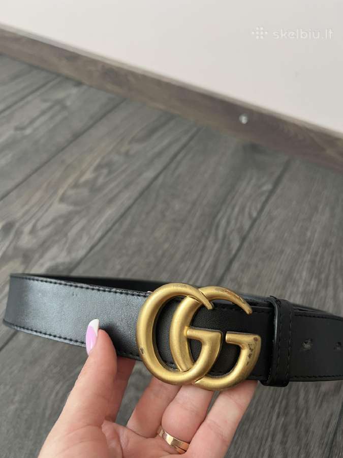 Juodas gucci diržas moterims - nuotraukos Nr. 2