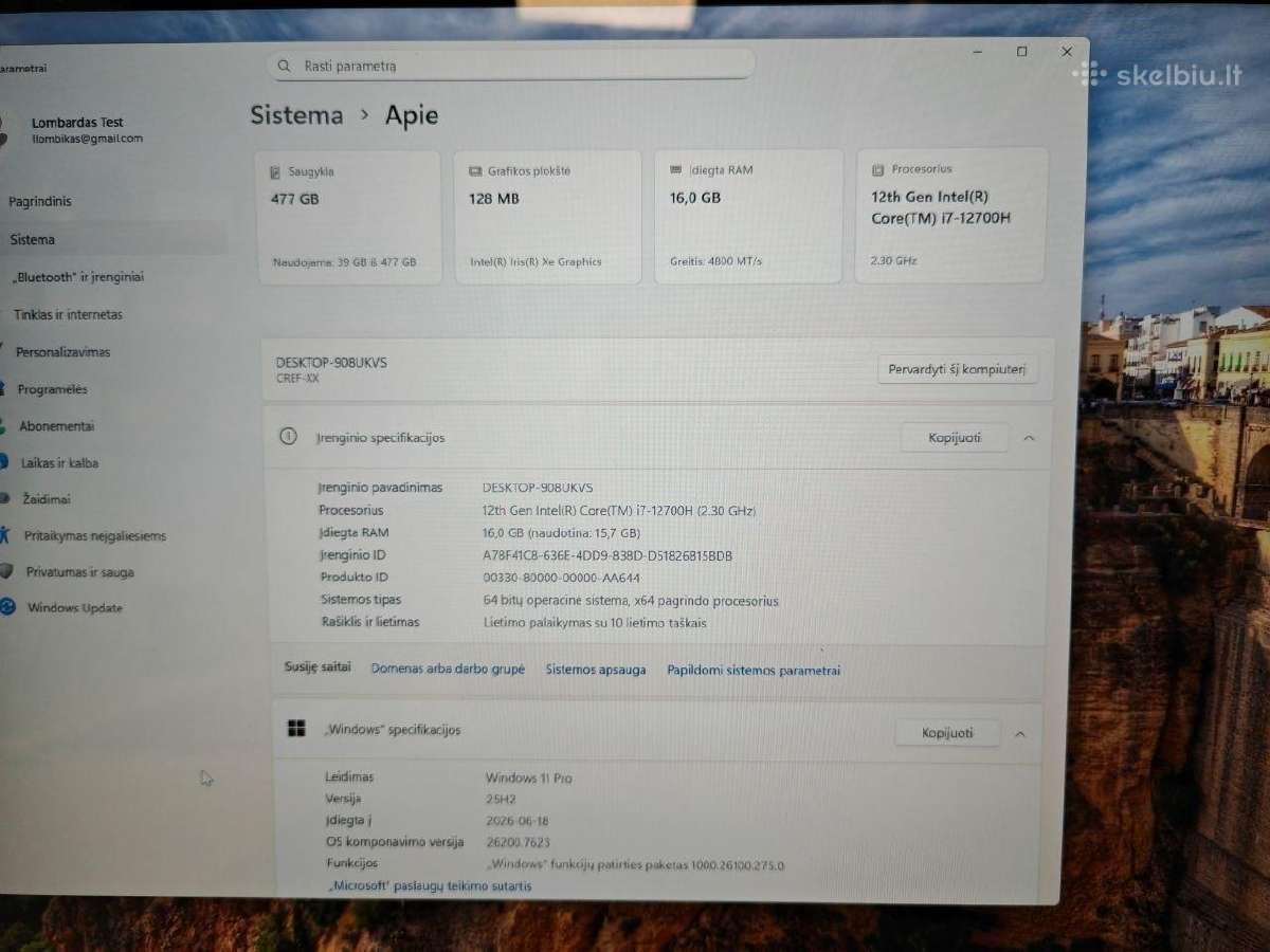 Huawei Matebook 16s Cref-XX laptopas - nuotraukos Nr. 2
