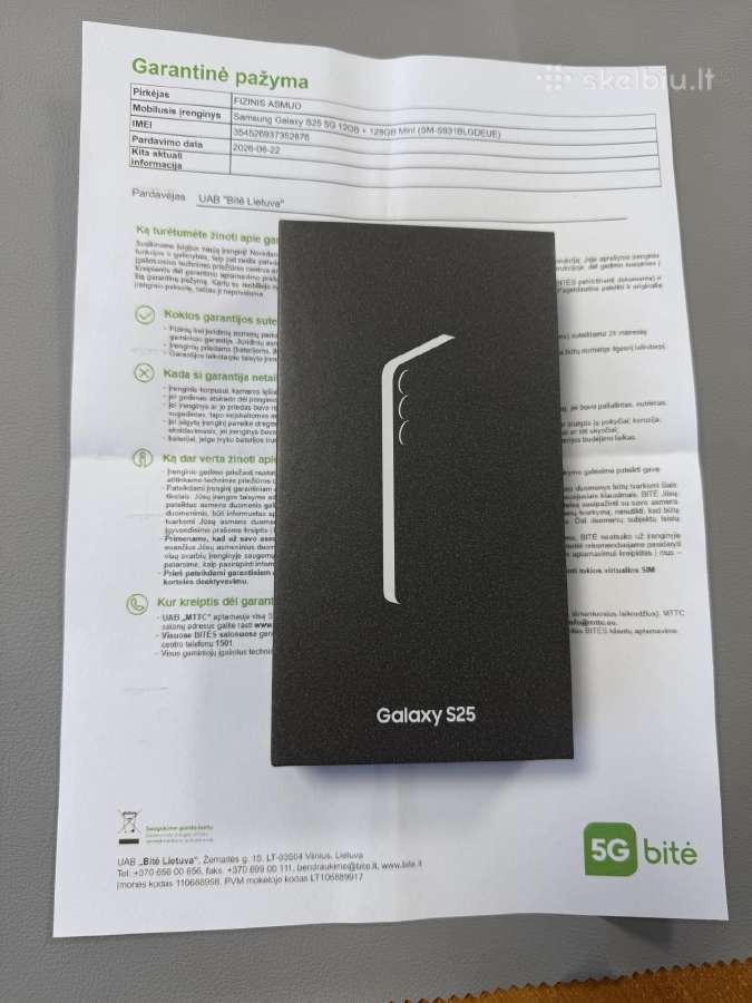 Samsung S25 visiškai naujas su garantija - nuotraukos Nr. 4