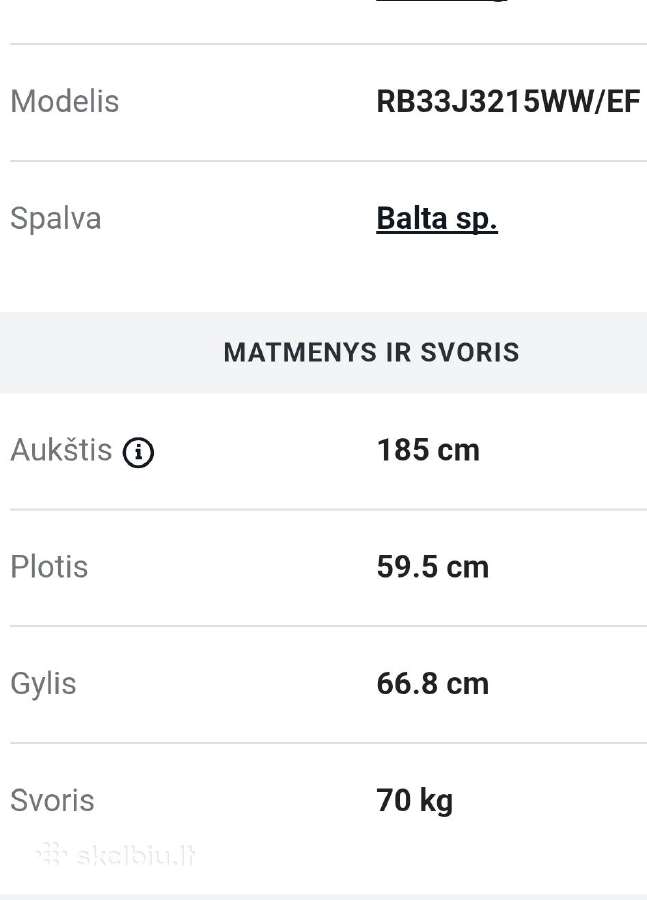 Samsung šaldytuvas Naudotas Nofrost - nuotraukos Nr. 11