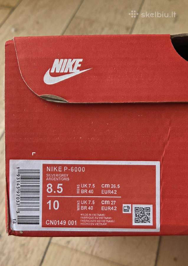 Nike P-6000 Silver/ice Greysize Eu 42 brand new - nuotraukos Nr. 2