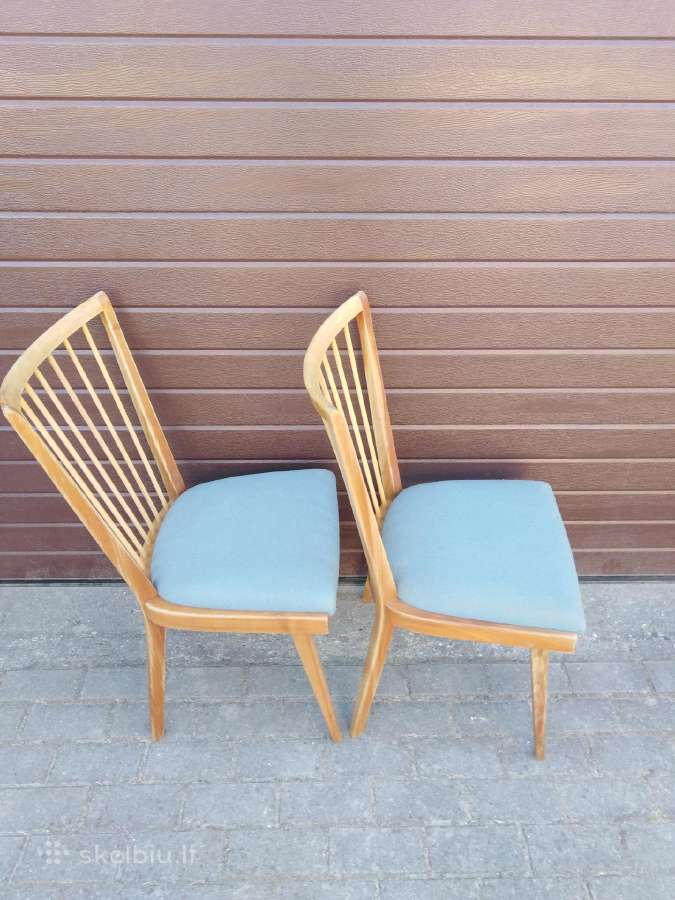 Dvi svediskos antikvarines medines kedes 1950 50s - nuotraukos Nr. 4