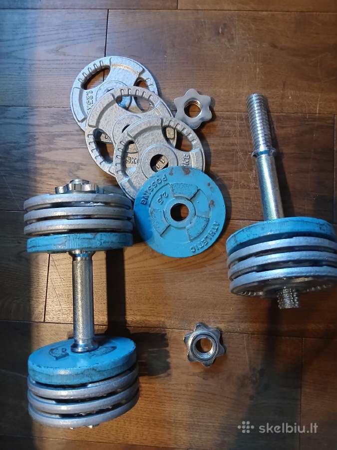 Du surenkami hanteliai 2x14 kg