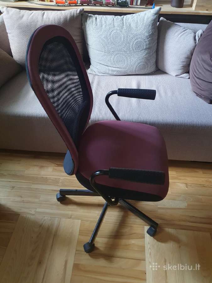 Biuro kėdė su porankiais + grindų apsauga - nuotraukos Nr. 2