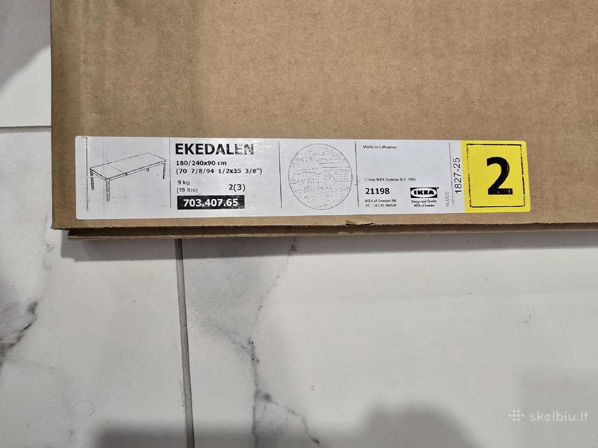 Naujas Ikea valgomojo stalas