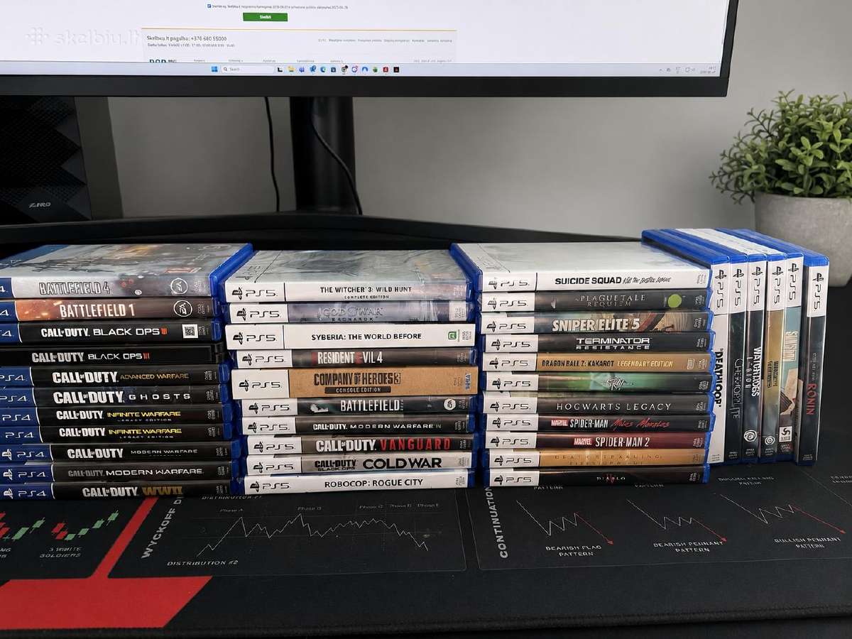 Ps5 ir Ps4 žaidimai Cod, Spider-man, Diablo, kt.