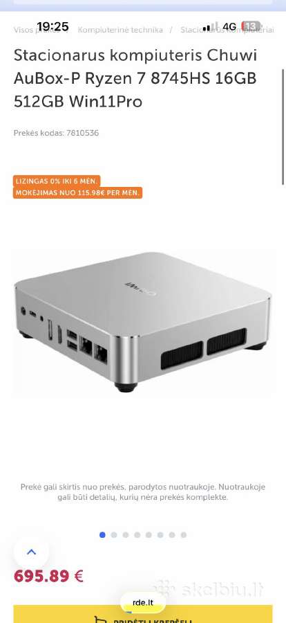Chuwi Aubox Ryzen 7 8745hs, 32gb RAM