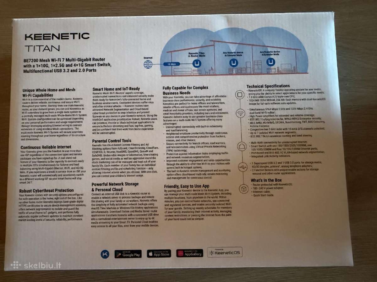 Keenetic Titan Be7200 - nuotraukos Nr. 2