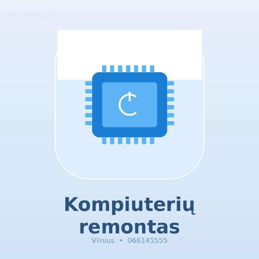 Greitas kompiuterių remontas Vilniuje ir rajone.