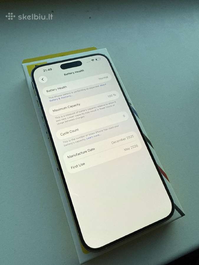 Parduodu iPhone 15 Pro Max 256gb White Titanium - nuotraukos Nr. 2