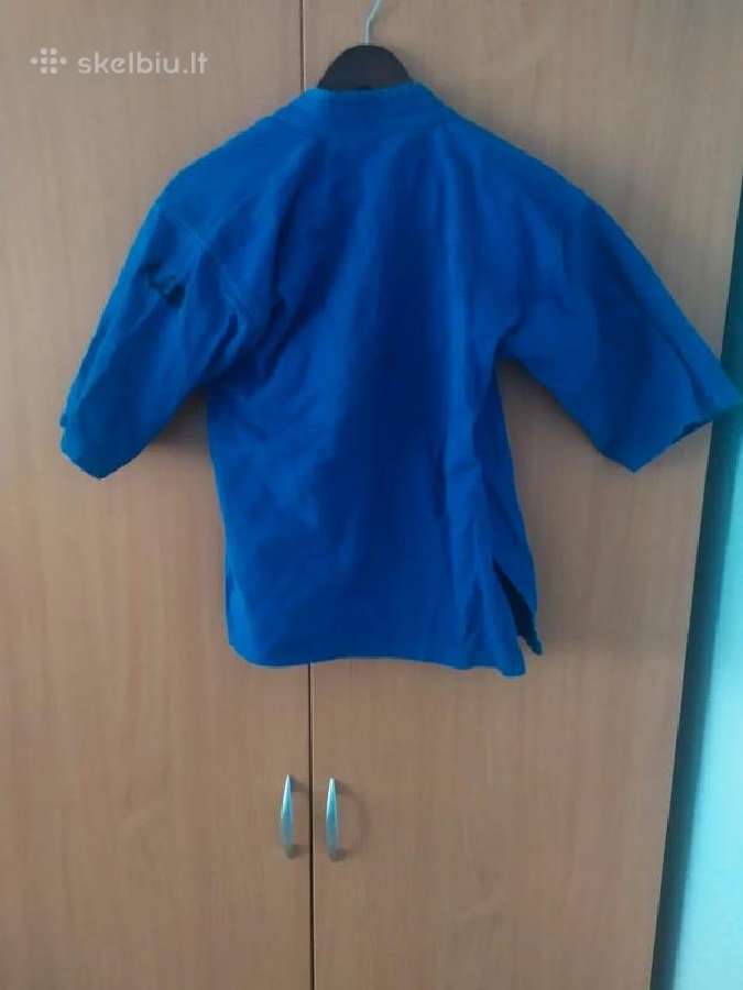 Vaikiškas mėlynas kudo / dziudo kimono su diržais - nuotraukos Nr. 2