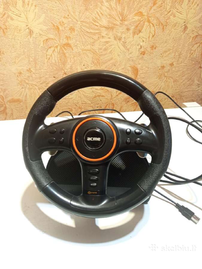 Už žaidimo vairą ,su jo galima žaisti ir pc Ps2