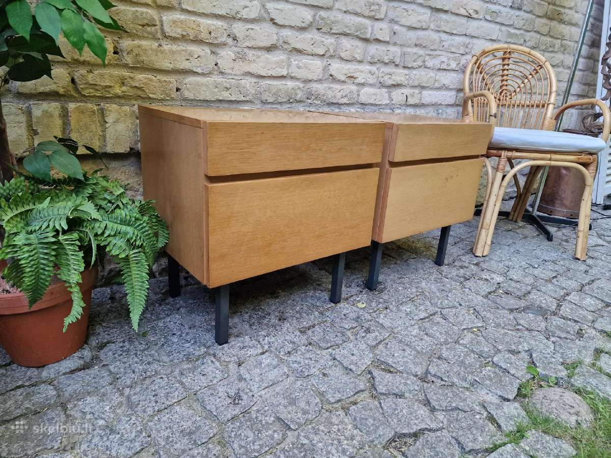 Vintažinės mid century bukmedžio spintelės - nuotraukos Nr. 2