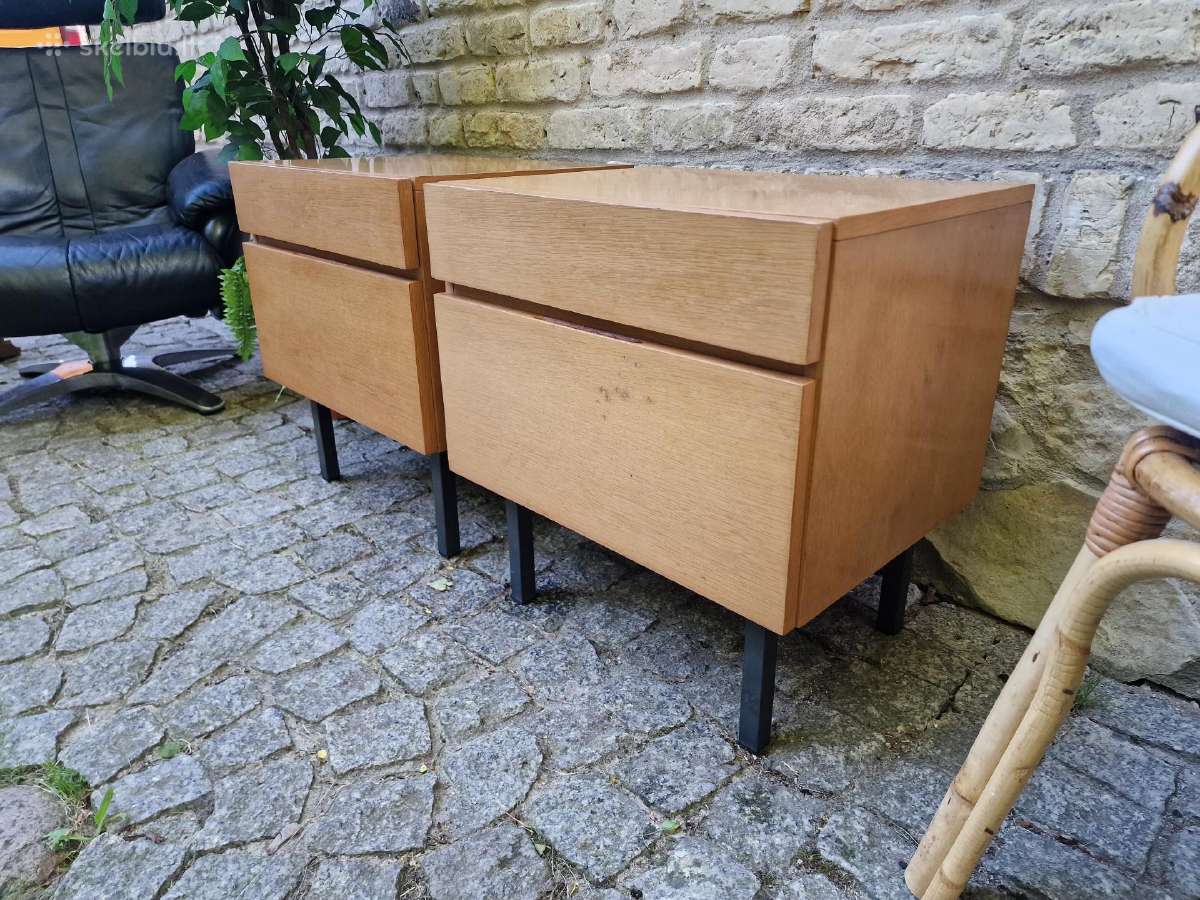 Vintažinės mid century bukmedžio spintelės - nuotraukos Nr. 3