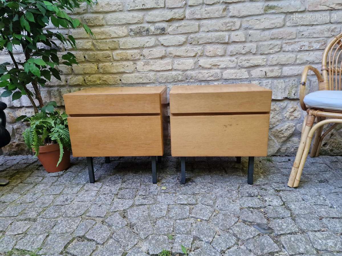 Vintažinės mid century bukmedžio spintelės - nuotraukos Nr. 7