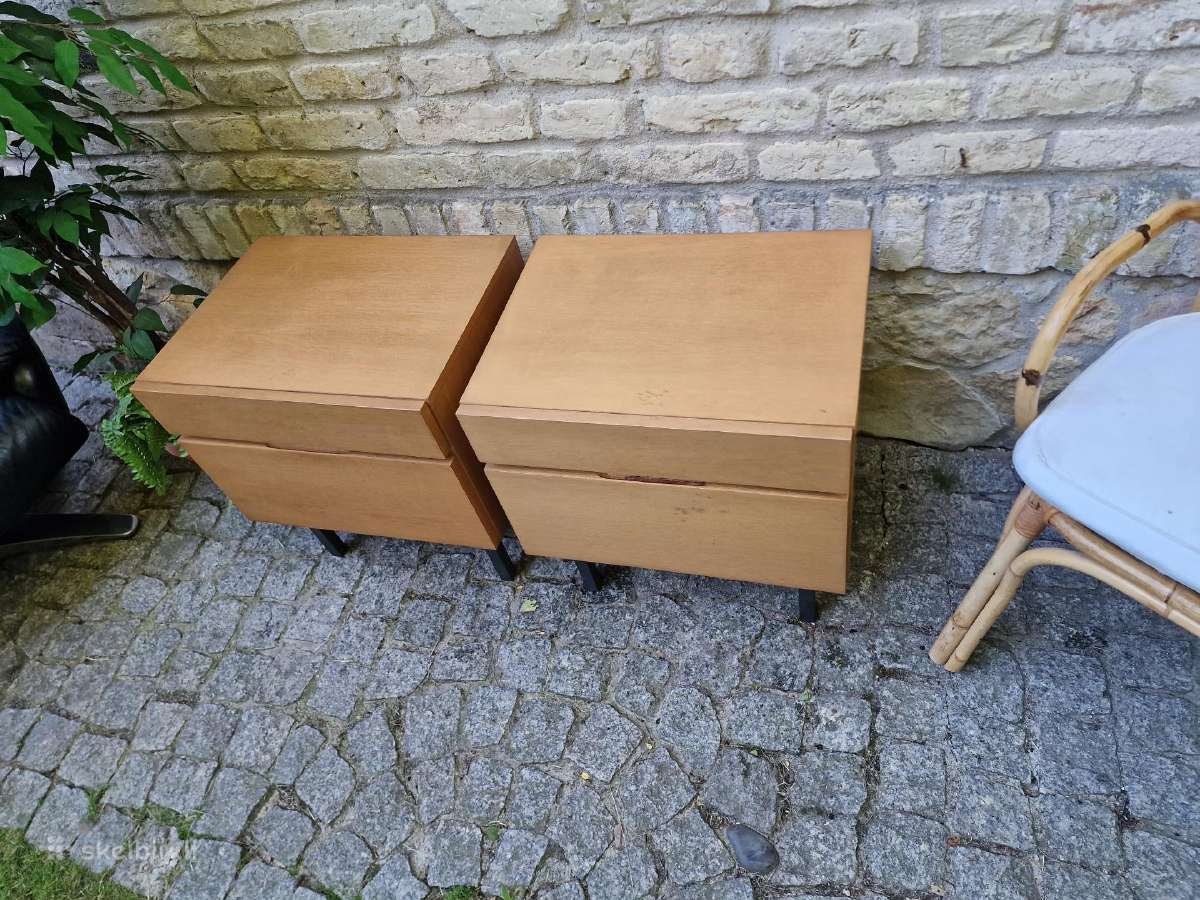 Vintažinės mid century bukmedžio spintelės - nuotraukos Nr. 8