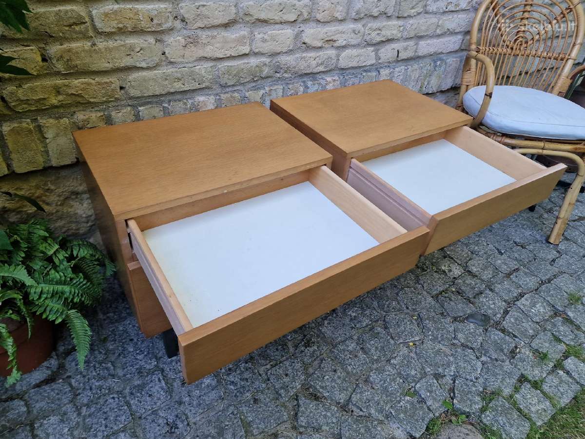 Vintažinės mid century bukmedžio spintelės - nuotraukos Nr. 9