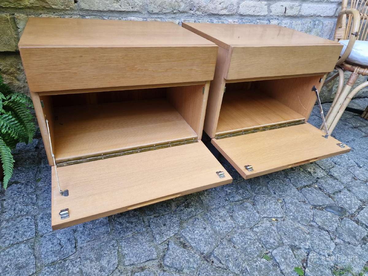 Vintažinės mid century bukmedžio spintelės - nuotraukos Nr. 16