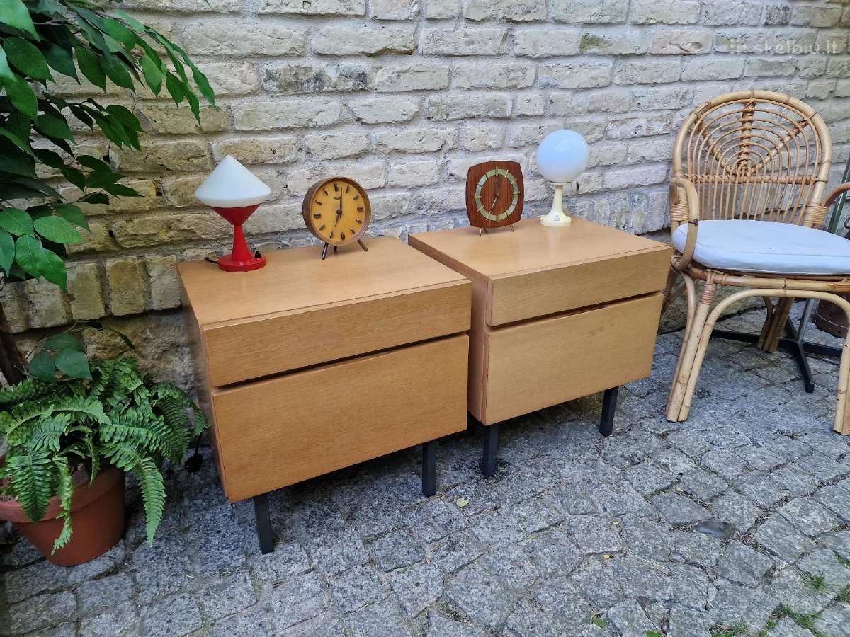 Vintažinės mid century bukmedžio spintelės - nuotraukos Nr. 23