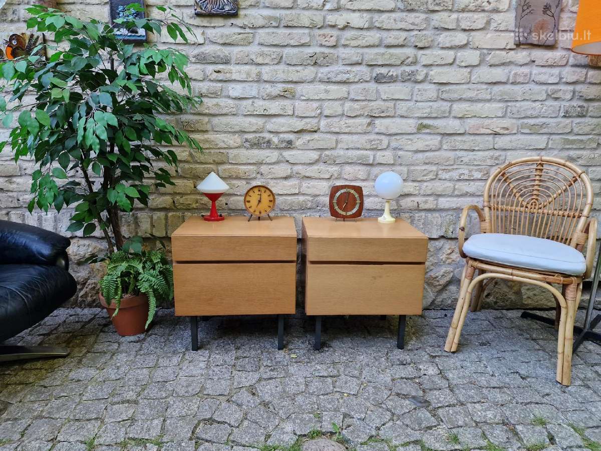 Vintažinės mid century bukmedžio spintelės - nuotraukos Nr. 25