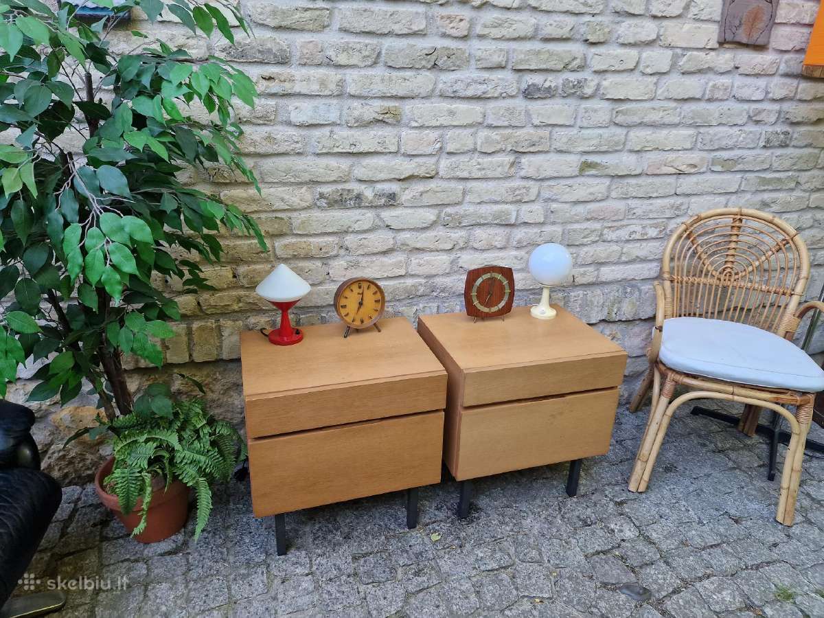 Vintažinės mid century bukmedžio spintelės - nuotraukos Nr. 27