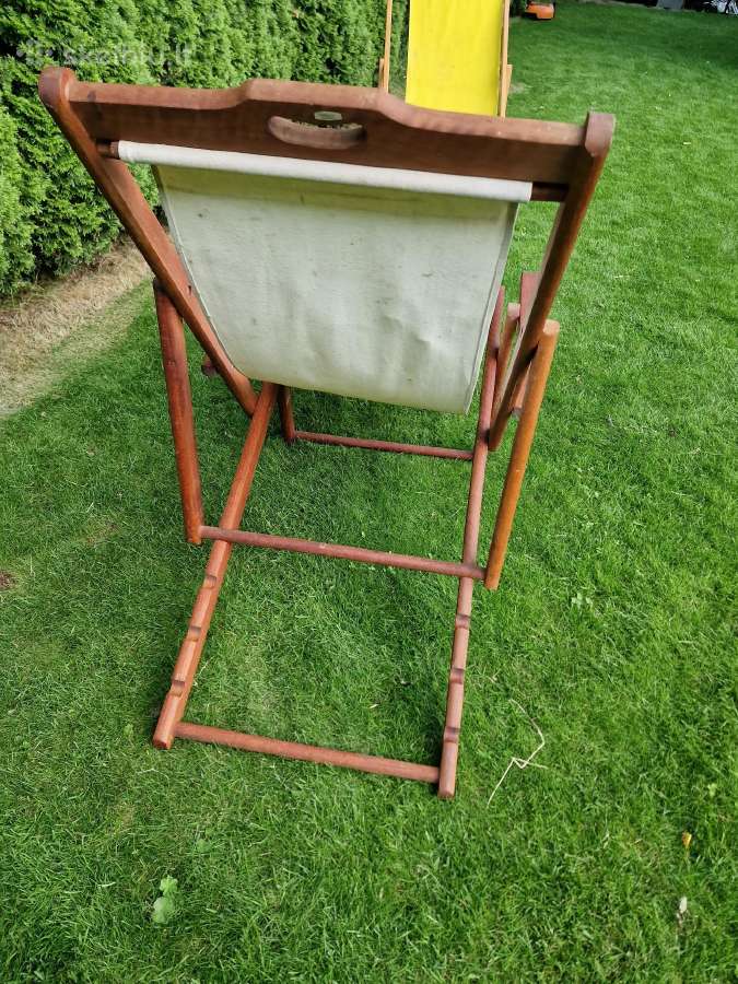 Vintažiniai mid century šezlongai-lauko gultai - nuotraukos Nr. 8
