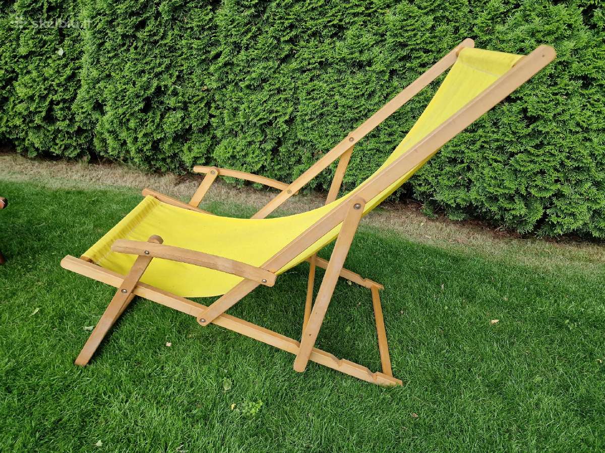 Vintažiniai mid century šezlongai-lauko gultai - nuotraukos Nr. 11