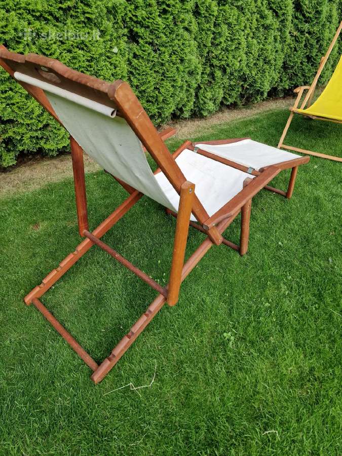 Vintažiniai mid century šezlongai-lauko gultai - nuotraukos Nr. 28
