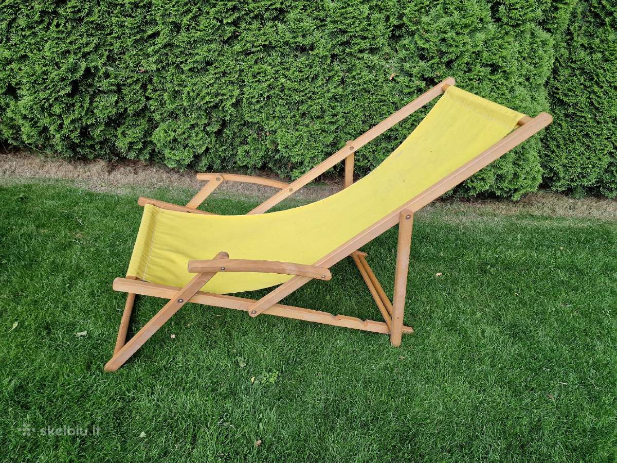 Vintažiniai mid century šezlongai-lauko gultai - nuotraukos Nr. 30