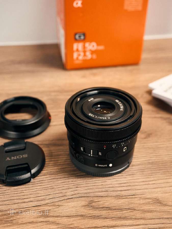 Sony Fe 50mm F2.5 G Fullframe (e-mount) objektyvas