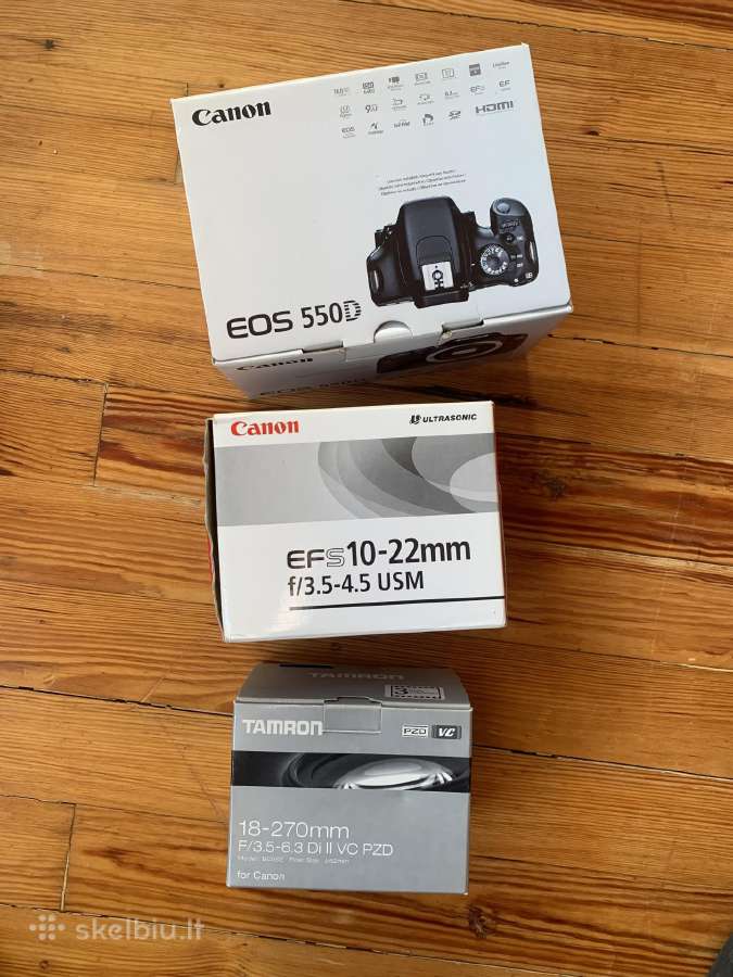 Canon 550d fotoaparatas, 3 objektyvai, trikojis kt - nuotraukos Nr. 11