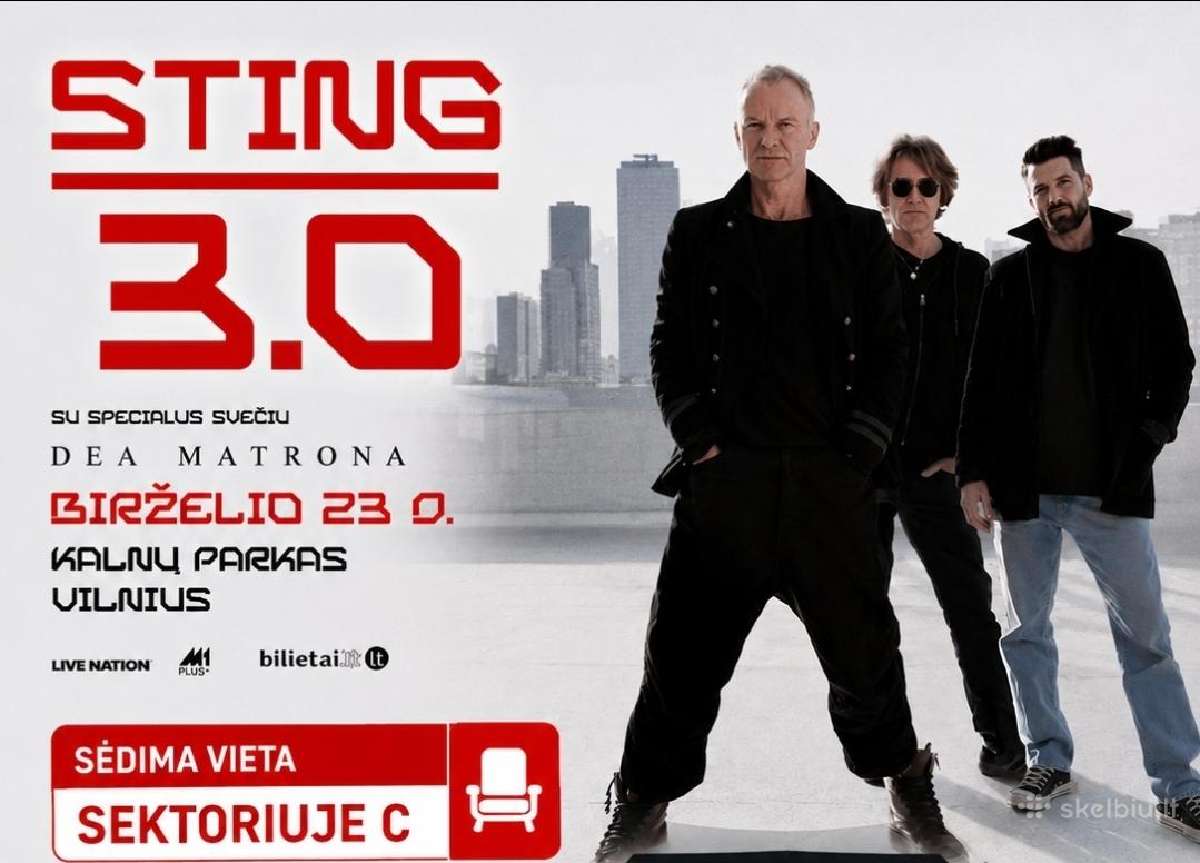 Parduodamas bilietas į Sting 3.0 (C sektorius)