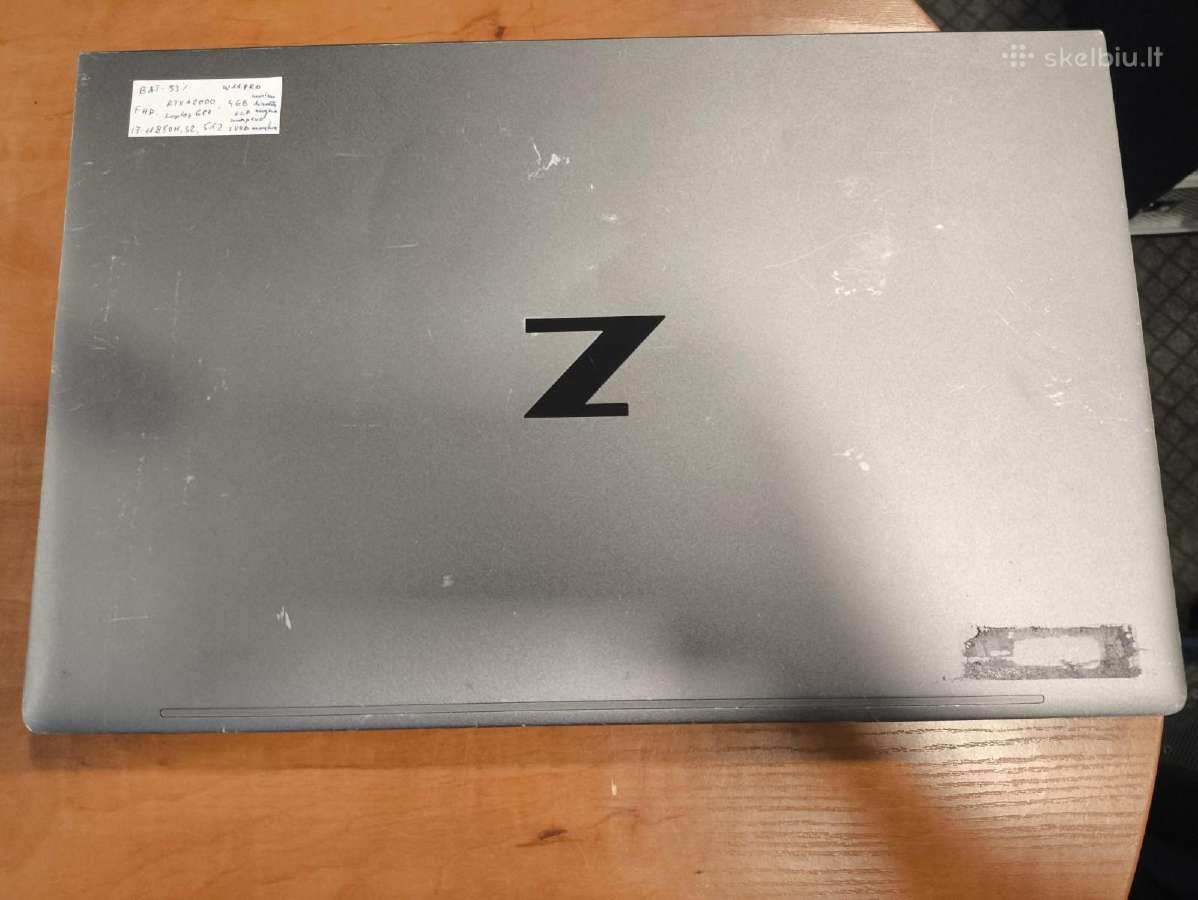 Hp i7-11850h 32gb 512gb Rtx A2000 4gb 33% C Grade - nuotraukos Nr. 3